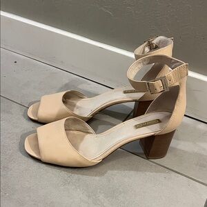 Louise et Cie Cream Ankle Strap Heels
